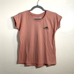 PATAGONIA Girls Regenerative Organic Certified Cotton GRAPHIC T-SHIRT Sz XL (14)